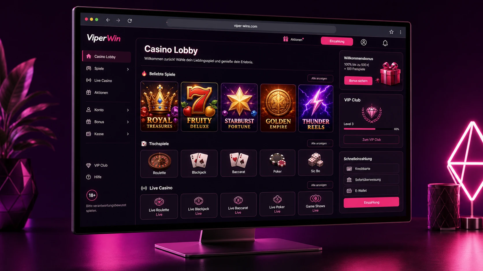 ViperWin Casino im Überblick